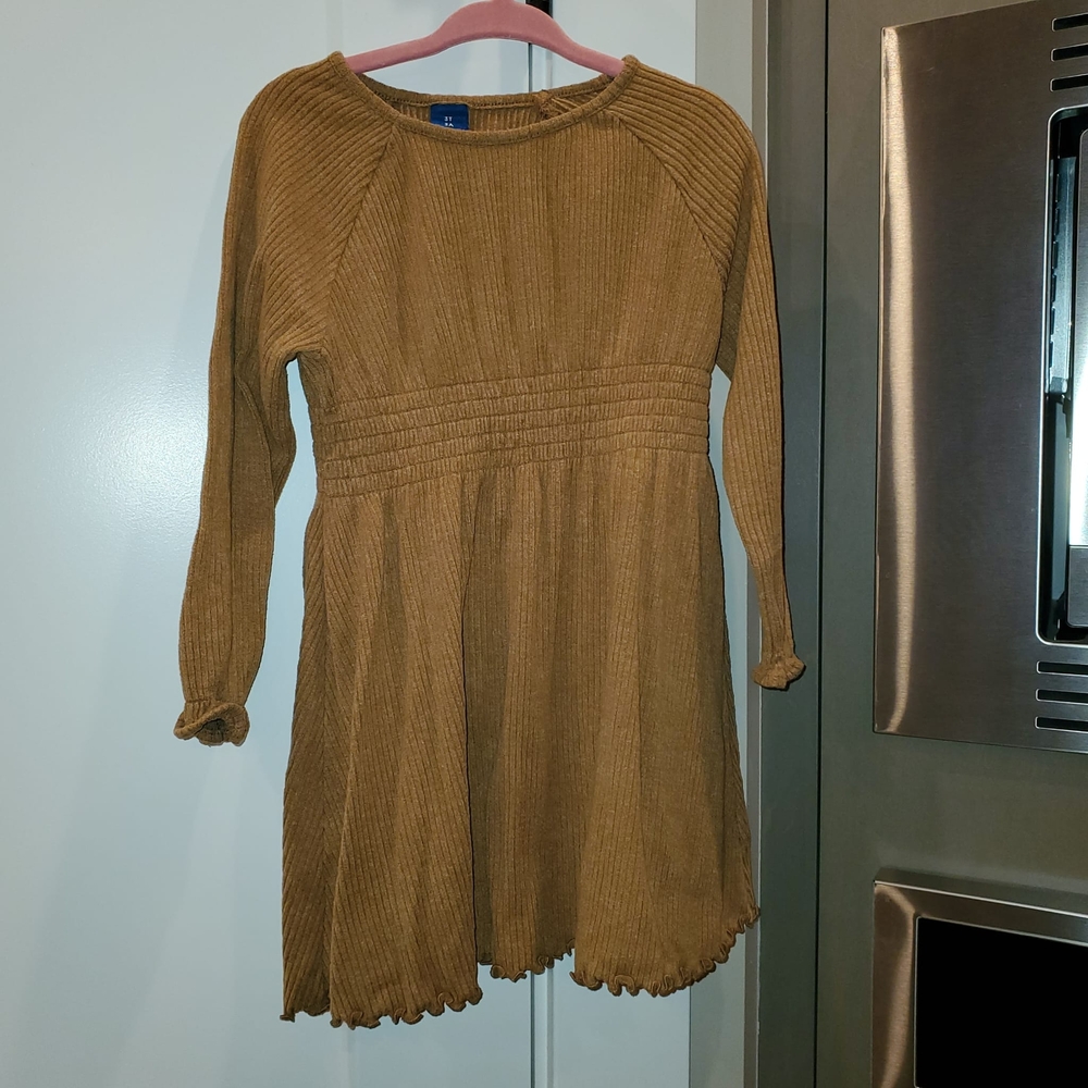 Old Navy Toddler Tan Ribbed Dress Size 3T